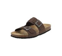Pantolette GEOX "Geox Pantoletten Nubukleder", Herren, Gr. 46, coffee, Nubukleder, Schuhe Pantolette (70293614-46) coffee