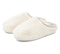 Pantolette "Hausschuh, Pantoffel, Clog", Damen, Gr. 36/37 (S), beige, Obermaterial: 100% Textilmaterial. Decksohle: 100% Textilmaterial. Futter: 100% Textilmaterial. Laufsohle: 100% Textilmaterial, VI