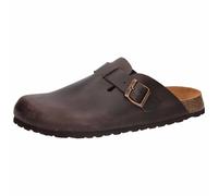 Pantolette Herren Schnallen braun LICO Bioline Clog LeatherBraun / 42