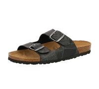 Pantolette Herren Schnallen schwarz LICO Bioline Print - Schwarz / 46