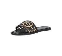 Pantolette INUOVO "INUOVO Pantoletten Leder", Damen, Gr. 39, schwarz, Leder, Schuhe Pantolette (34596944-39) schwarz