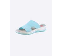 Pantolette JANA, Damen, Gr. 37, blau (eisblau), Textil, Schuhe Pantolette (25602845-37) eisblau
