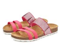 Pantolette LASCANA Gr. 36, pink Damen Schuhe Strandschuhe Mule, Sandale, offener Schuh mit Korkfußbett und elastischen Riemchen (65307149-36)