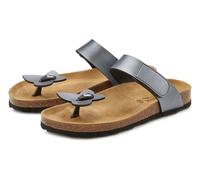 Pantolette LASCANA "Mule, Sandale, offener Schuh, Sommerschuh, Zehentrenner", Damen, Gr. 41, grau (anthrazit), Obermaterial: 100% Lederimitat. Decksohle: 100% Rindsleder. Futter: 100% Textilmaterial. 