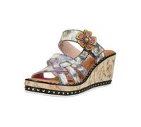 Pantolette LAURA VITA "LAURA VITA Pantoletten Leder", Damen, Gr. 37, braun, lila, Leder, Schuhe Pantolette (25874925-37) braun, lila