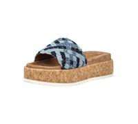 Pantolette LAZAMANI "Lazamani Pantoletten Leder", Damen, Gr. 40, blau (denim), Leder, Schuhe Pantolette (74409608-40) denim