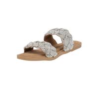 Lazamani Pantolette für Damen, silber, Gr. 37 EU