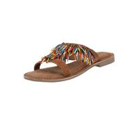 Pantolette LAZAMANI "Lazamani Pantoletten Leder/Textil", Damen, Gr. 39, tan, Leder, Textil, Schuhe Pantolette (11523230-39) tan