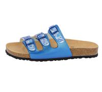 Lico Damen Bioline Flower Pantoletten, Blau Weiß, 40 EU