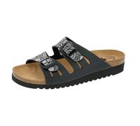 Lico BIOLINE LADY Damen Pantoletten, Schwarz/ Silber, 37 EU