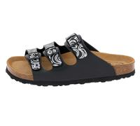 Lico BIOLINE LADY SOFT Damen Pantoletten, Schwarz Schwarz/ Weiß, 39 EU