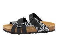 Pantolette LICO "Pantolette Bioline Lady Soft", Damen, Gr. 41, schwarz-weiß (schwarz), Synthetik, Schuhe Pantolette (625213-41) schwarz