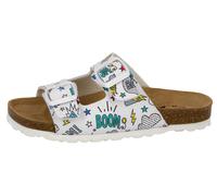 Lico Unisex Kinder BIOLINE ZIPPY Pantoletten, Weiß/ Multicolour, 32 EU