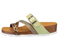 Pantolette Damen Schnallen grün LICO Natural Glitter - Grün / 36