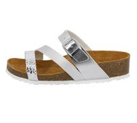 Lico Natural Glitter Damen Pantoletten, Silber, 37 EU