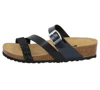 Pantolette LICO "Pantolette Natural Glitter", Damen, Gr. 40, schwarz, Synthetik, Schuhe Pantolette (11648937-40) schwarz