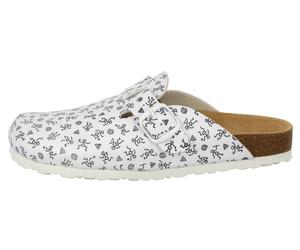 Pantolette LICO "Slipper Bioline Clog", Damen, Gr. 36, schwarz-weiß (weiß), Synthetik, Schuhe Damenschuh Hausschuh Clog Sommerschuh (822873-36) weiß