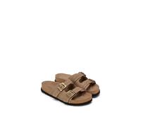 Pantolette MARC O'POLO "Quinn", Damen, Gr. 41, sand, Mesh, Synthetik, Veloursleder, unifarben, Schuhe Pantolette, Sommerschuh, Hausschuh, Strandschuh mit Memory Foam (34539550-41) sand