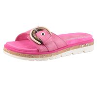 Pantolette MARCO TOZZI, Damen, Gr. 37, pink, Lederimitat, unifarben, Schuhe Pantolette, Plateau, Sommerschuh, Schlupfschuh mit dekorativer Schnalle (62670838-37) pink