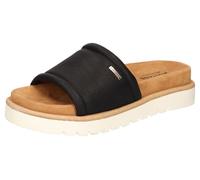 Pantolette MUSTANG SHOES, Damen, Gr. 39, schwarz, Lederimitat, Schuhe Pantolette, Plateausandale,Pool Slides,Sommerschuh mit Softfußbett, bequeme Form (95753235-39) schwarz