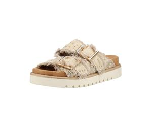 Pantolette MUSTANG SHOES "Mustang Shoes Pantoletten Textil", Damen, Gr. 40, sand, Textil, Schuhe Pantolette (85665732-40) sand