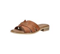 Pantolette NERO GIARDINI "Nero Giardini Pantoletten Leder", Damen, Gr. 39, cognac, Leder, Schuhe Pantolette (72918728-39) cognac