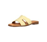 Pantolette OH MY SANDALS "Oh My Sandals Pantoletten Leder", Damen, Gr. 37, lemon, Leder, Schuhe Pantolette (85497314-37) lemon