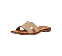 Pantolette OH MY SANDALS "Oh My Sandals Pantoletten Leder", Damen, Gr. 39, beige (hellbraun), Leder, Schuhe Pantolette (37155907-39) hellbraun