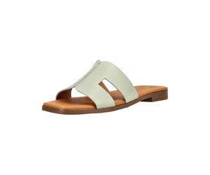 Pantolette OH MY SANDALS "Oh My Sandals Pantoletten Leder", Damen, Gr. 42, mint, Leder, Schuhe Pantolette (22602925-42) mint