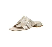 Pantolette PAUL GREEN "Paul Green Pantoletten Veloursleder", Damen, Gr. 42, silber, Veloursleder, Schuhe Pantolette (69741926-42) silber