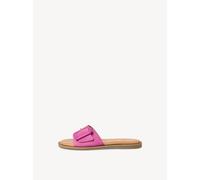 Tamaris Damen-Pantolette Leder Blockabsatz Sommer Pink Größe 37