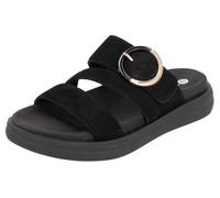 Pantolette REMONTE, Damen, Gr. 36, schwarz, Veloursleder, Schuhe Pantolette, Sommerschuh, Schlupfschuh, Komfortschuh mit großer Zierschnalle (90398752-36)