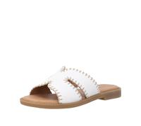 Pantolette REMONTE, Damen, Gr. 38, sanftes weiß, Leder, Schuhe Pantolette, Sommerschuh, Flat, Strandschuh mit Feel Soft-Ausstattung (58243364-38) sanftes weiß