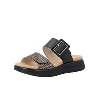 Pantolette REMONTE, Damen, Gr. 38, schwarz, natur, Schuhe Pantolette, Sommerschuh, Strandschuh, Schlappen mit Lite´n Soft-Ausstattung (84717341-38) schwarz, natur