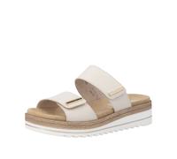 Pantolette REMONTE, Damen, Gr. 40, sanftes weiß, Leder, unifarben, Schuhe Pantolette, Sommerschuh, Hausschuh, Plateauschuh mit Softfußbett (82013453-40) sanftes weiß