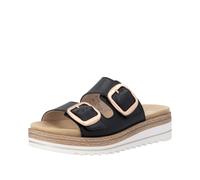 Pantolette REMONTE, Damen, Gr. 40, schwarz, Leder, unifarben, Schuhe Pantolette, Hausschuh, Sommerschuh, Klettschuh mit Lite´n Soft-Ausstattung (81775911-40) schwarz