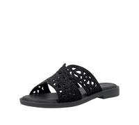 Pantolette REMONTE, Damen, Gr. 42, schwarz, Textil, Basic, Schuhe Pantolette, Sommerschuh mit Glitzersteine und Feel Soft-Ausstattung (70454235-42) schwarz