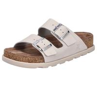 Pantolette RIEKER, Damen, Gr. 39, grau, Glattleder, unifarben, Basic, Schuhe Pantolette, Hausschuh, Sommerschuh, Strandschuh, Zweischnaller mit Softfußbett (78023439-39) grau