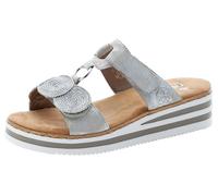 Rieker V02K3 40 Komfort Pantolette Silber Grau 39