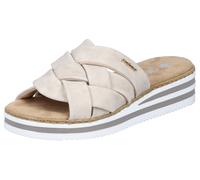 Rieker Damen Pantoletten V0208, Frauen Slipper,Sandalen,Freizeitschuhe,Schlupfschuhe,schluepfschuhe,Slides,Slip-ons,Mules,beige (60),43 EU / 9 UK