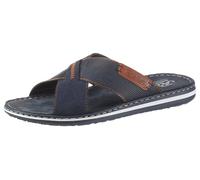 Rieker Herren Pantoletten 21098, Männer Slipper,Sommerschuhe,sommerclogs,Schlupfschuhe,schluepfschuhe,Slides,Slip-ons,Mules,blau (14),44 EU / 9.5 UK