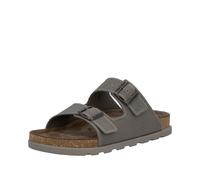 Pantolette RIEKER, Jungen, Gr. 43, grau, Textil, unifarben, Schuhe Pantolette, Sommerschuh, Strandschuh, Hausschuh, Urlaubsschuh mit zwei Schnallen (52760926-43) grau