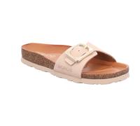 Pantolette ROHDE "Alba", Damen, Gr. 35, beige (sand), Leder, unifarben, Schuhe Pantolette, Sommerschuh, Strandschuh, Hausschuh mit vorgeformten Tieffußbett (32149456-35) sand