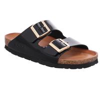 Pantolette ROHDE "ALBA", Damen, Gr. 35, schwarz, Lackleder, glänzend, Schuhe Pantolette, Sommerschuh, Hausschuh, Strandschuh, Schlappen, Schnallenverschlüsse (97344455-35) schwarz