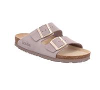 Pantolette ROHDE "ALBA", Damen, Gr. 40, hellbeige, Veloursleder, unifarben, Schuhe Pantolette, Sommerschuh, Hausschuh, Zweischnaller, Strandschuh mit Softfußbett (59550662-40)