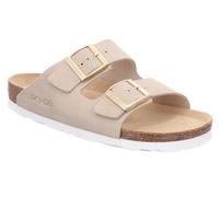 Pantolette ROHDE "ALBA", Damen, Gr. 41, beige (creme), Veloursleder, Schuhe Pantolette, Sommerschuh, Hausschuh, Zweischnaller, Strandschuh mit Softfußbett (54594512-41) creme