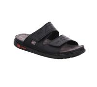 Pantolette ROHDE "CENTO", Damen, Gr. 41, schwarz, Leder, unifarben, Schuhe Pantolette, Sommerschuh, Hausschuh mit zwei praktischen Klettverschlüssen (30355407-41) schwarz