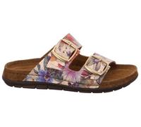 Pantolette ROHDE "EASYS N42", Damen, Gr. 40, gold (gold (29)), Leder, Schuhe Pantolette, Sommerschuh, Schlappen mit Softfußbett und Keilabsatz (61338038-40) gold (29)