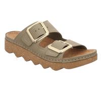 Pantolette ROHDE "FOGGIA", Damen, Gr. 36, grün (khaki), Nubukleder, Schuhe Pantolette, Sommerschuh, Hausschuh, Strandschuh, Schlappen mit Softfußbett (81199851-36)