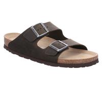 Pantolette ROHDE "Grado", Herren, Gr. 40, grün (dunkeloliv), Leder, Schuhe Pantolette, Sommerschuh, Schlappen, Poolslides, ergonomisch geformtes Fußbett (89081314-40) dunkeloliv